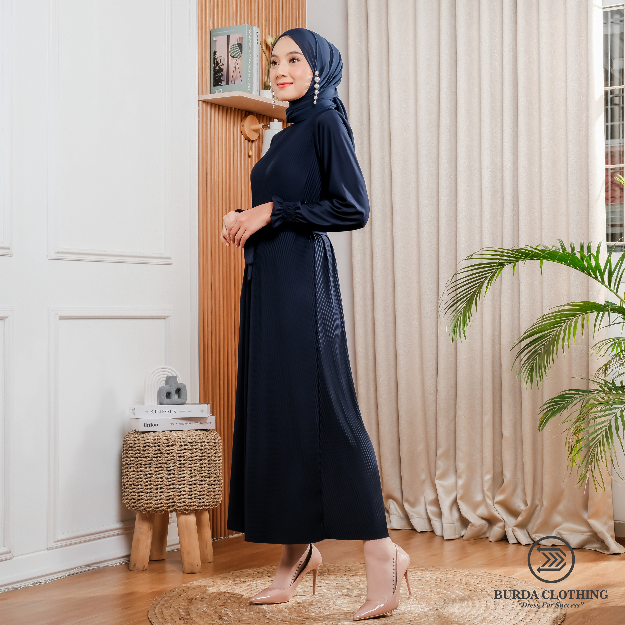 Women's Plain Dress Navy by Burdaclothing