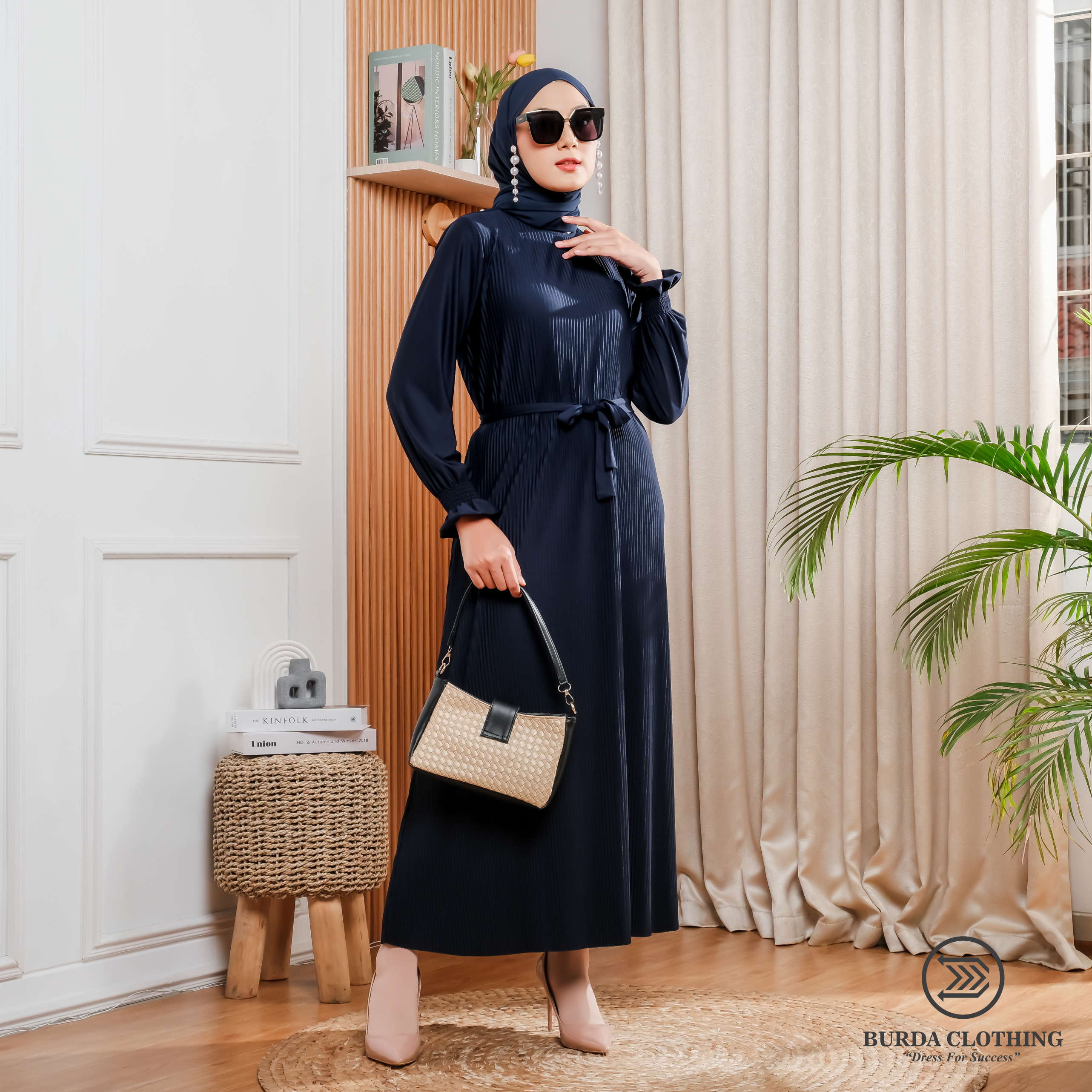 Women's Plain Dress Navy by Burdaclothing