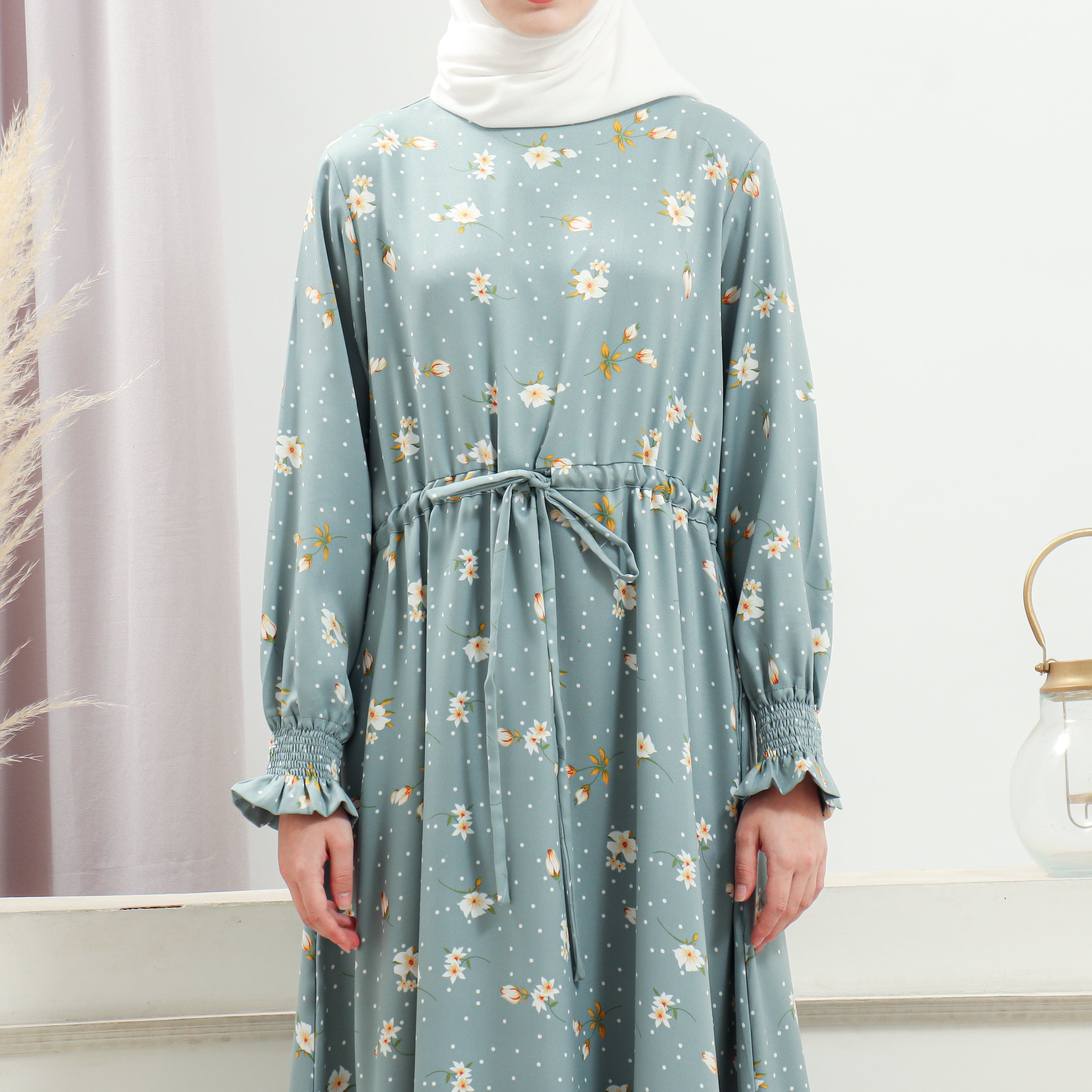 Burdaclothing Women's Turquoise Floral Dress