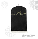 Woven Chennile Prayer Rug Black by Burdaclothing