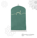 Woven Chennile Prayer Rug Green by Burdaclothing
