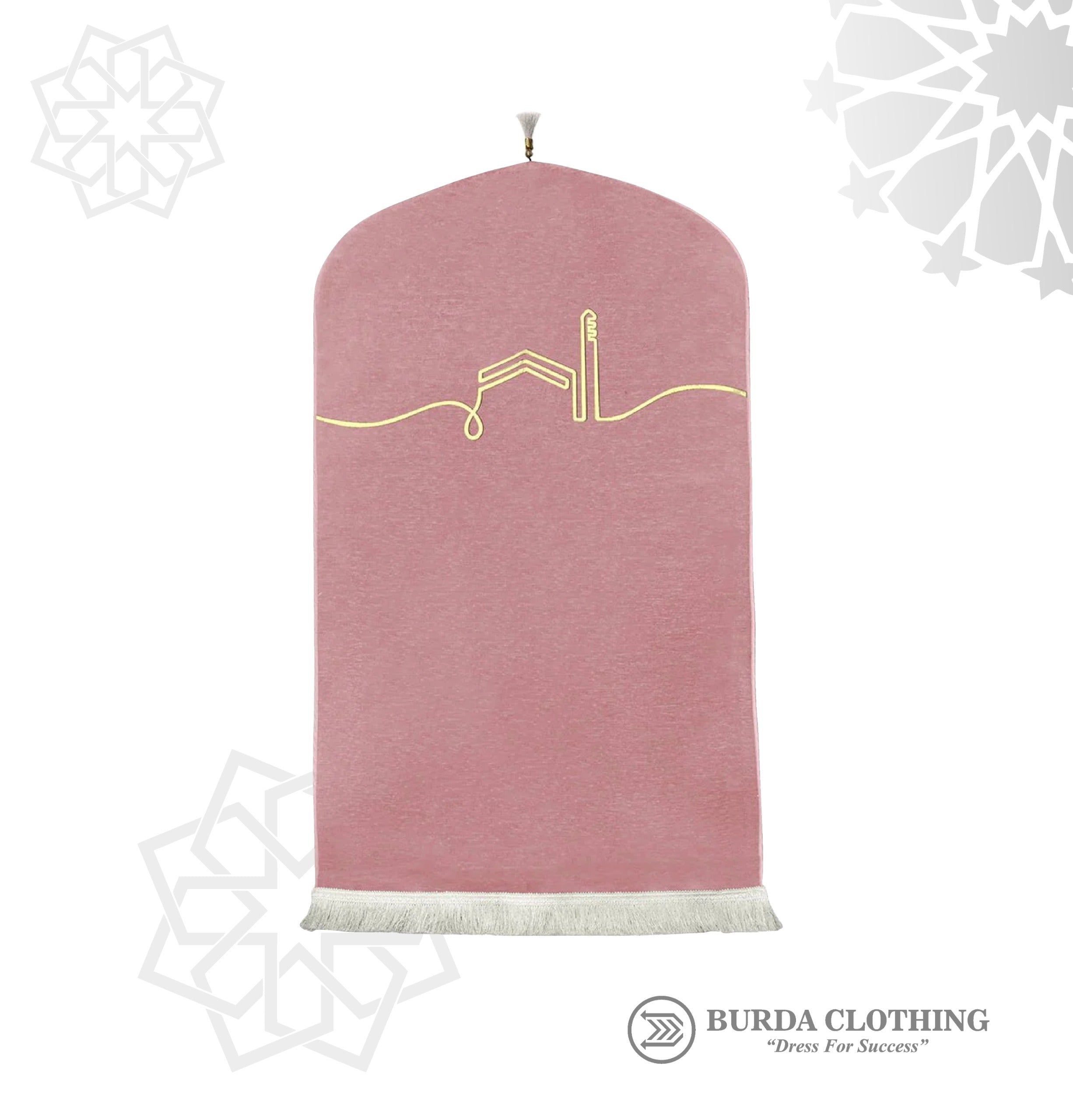 Woven Chennile Prayer Rug Pink by Burdaclothing