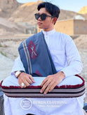 Yemeni Shawls Pleated Dark Gray by Burdaclothing