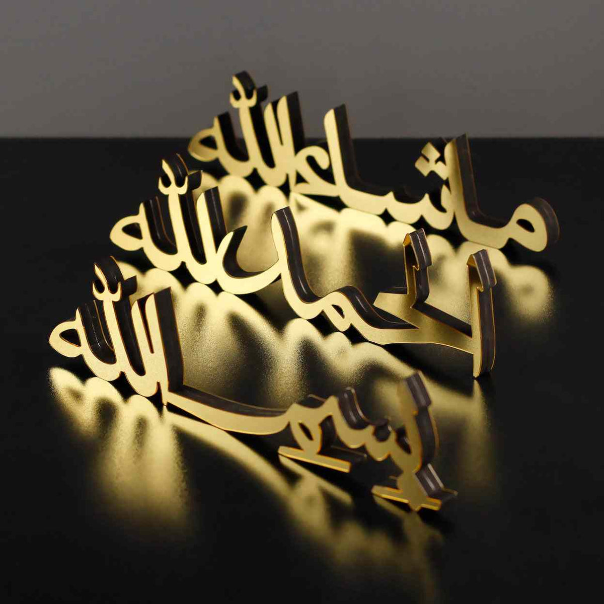 Bismillah, Alhamdulillah, MashAllah Tabletop Art Decor Arabic