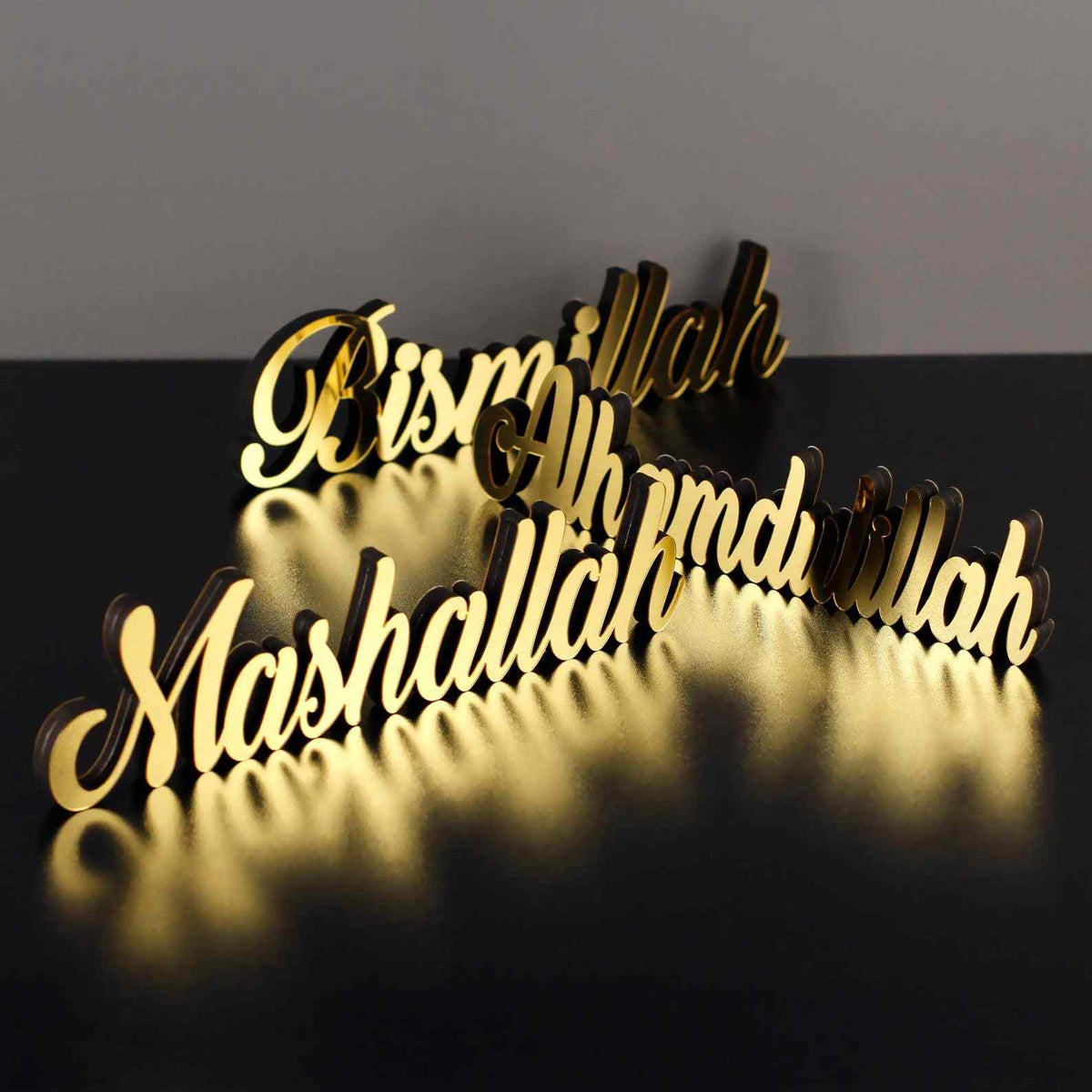 Bismillah, Alhamdulillah, MashAllah Tabletop Art Decor English