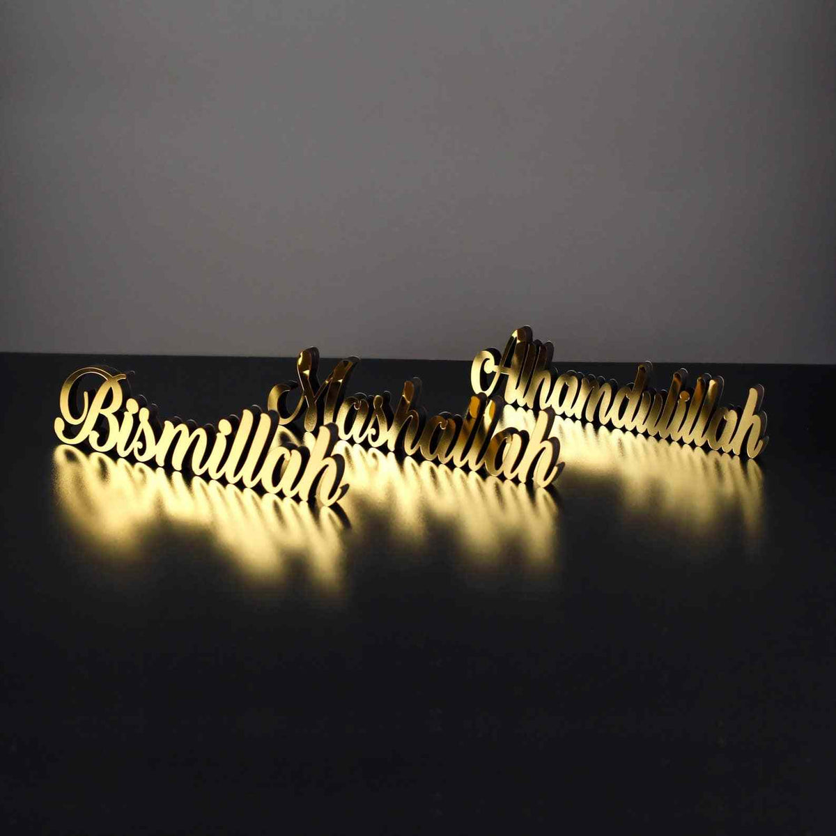Bismillah, Alhamdulillah, MashAllah Tabletop Art Decor English