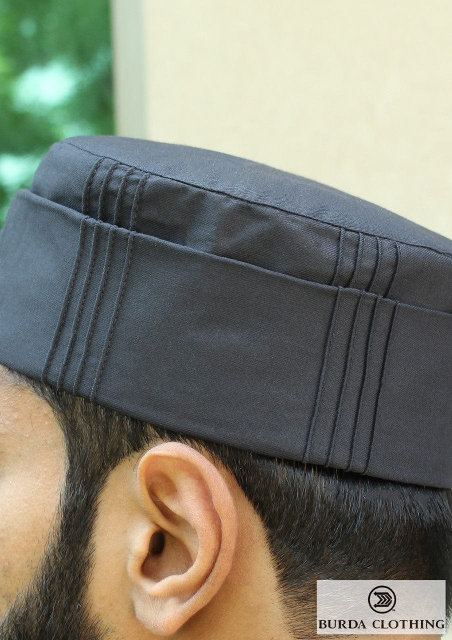 burdaclothing 21 XS Dark Gray Folded Kufi