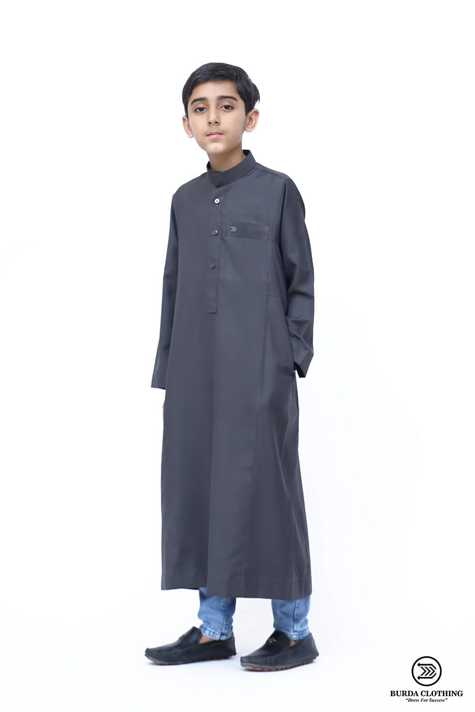 Burdaclothing 38 Supreme Kids Thobe Dark Gray ( Father& Son)