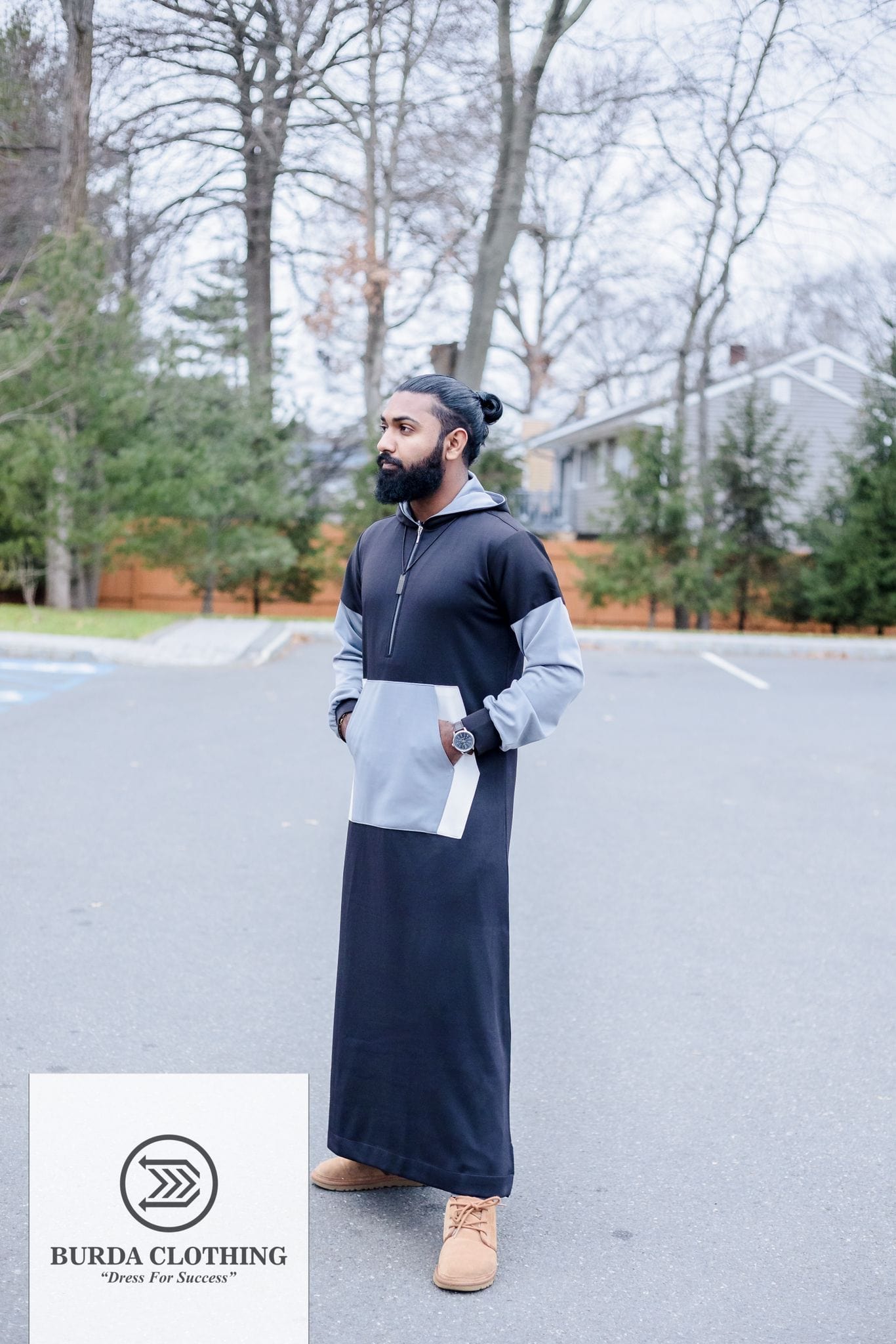 Burdaclothing 50L Winter Sporty Short Hoodie Thobe (Version 3.0)