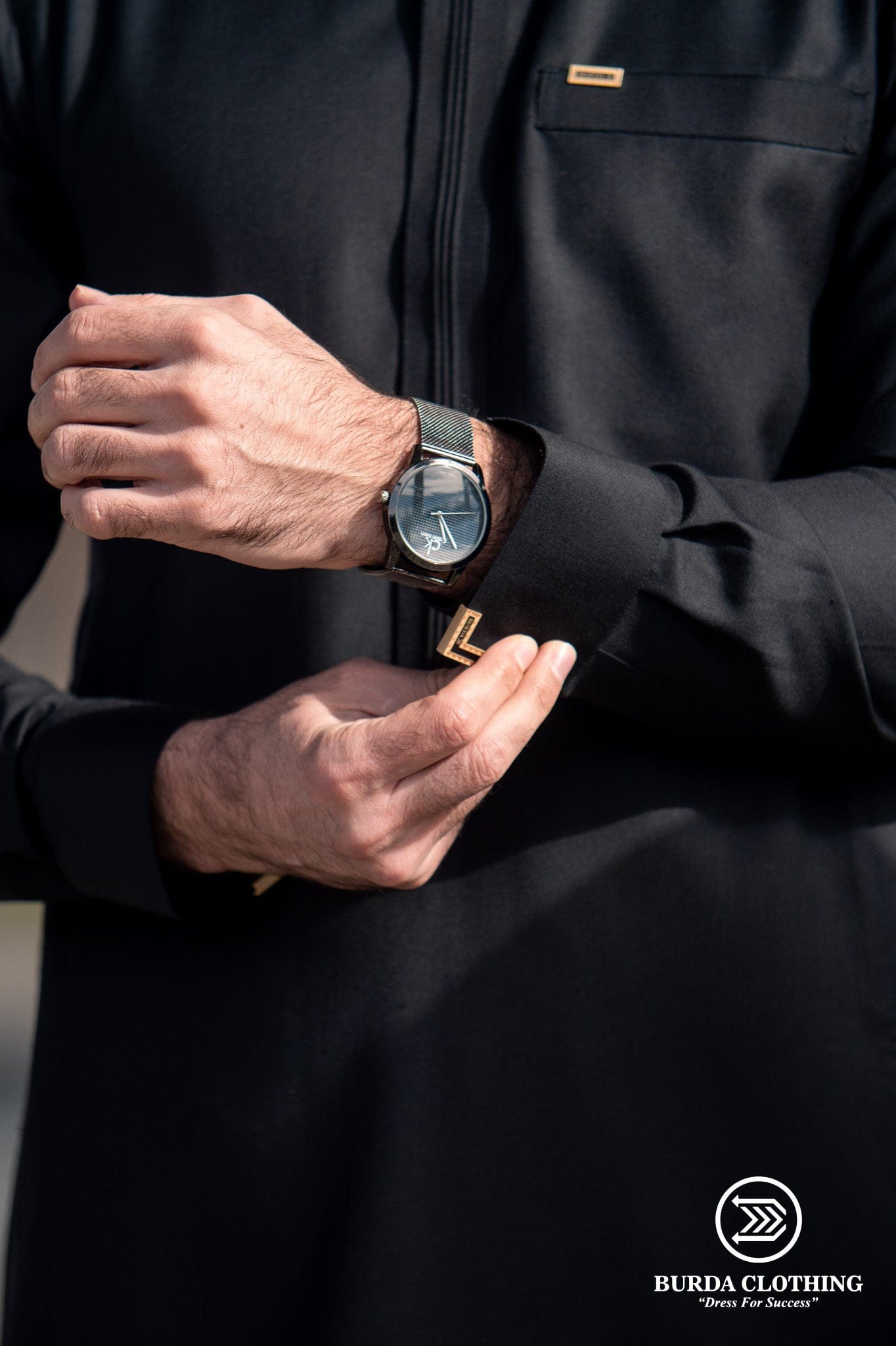 Burdaclothing Adult Premium Thobe 507 Black