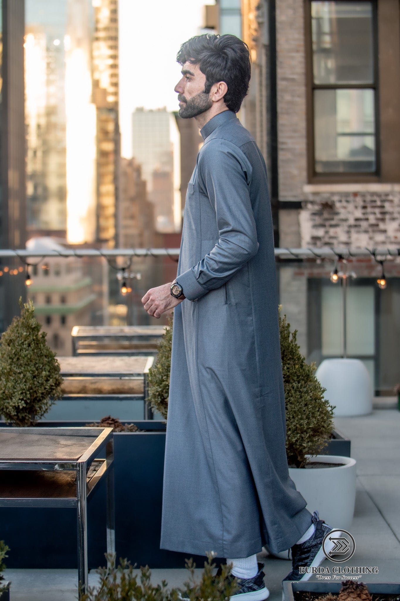 Burdaclothing Adult Premium Thobe 507 Gray