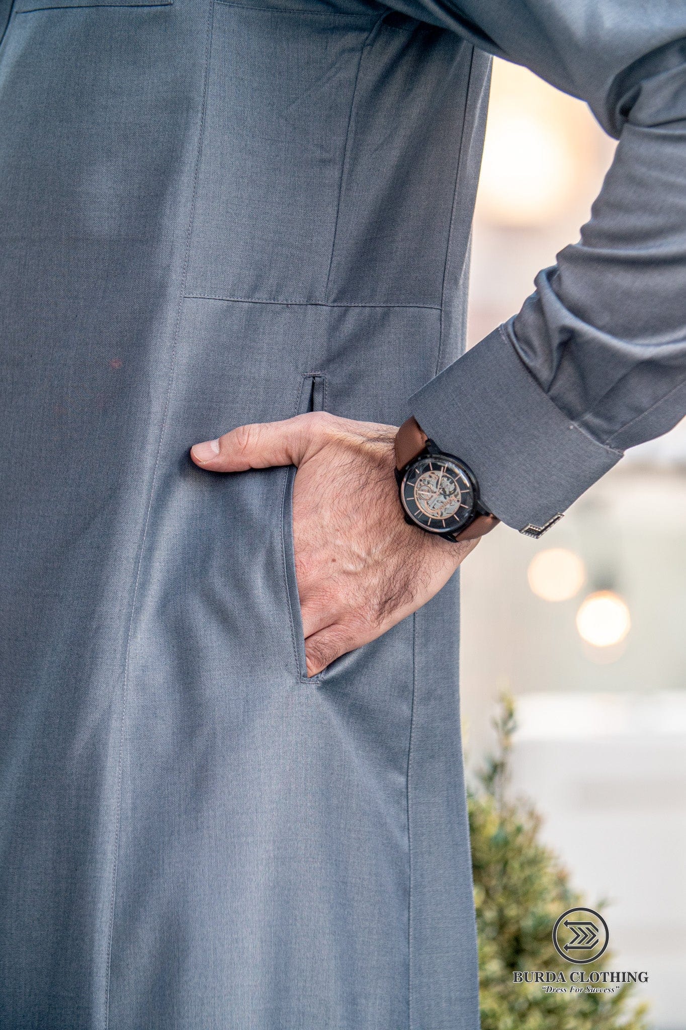 Burdaclothing Adult Premium Thobe 507 Gray