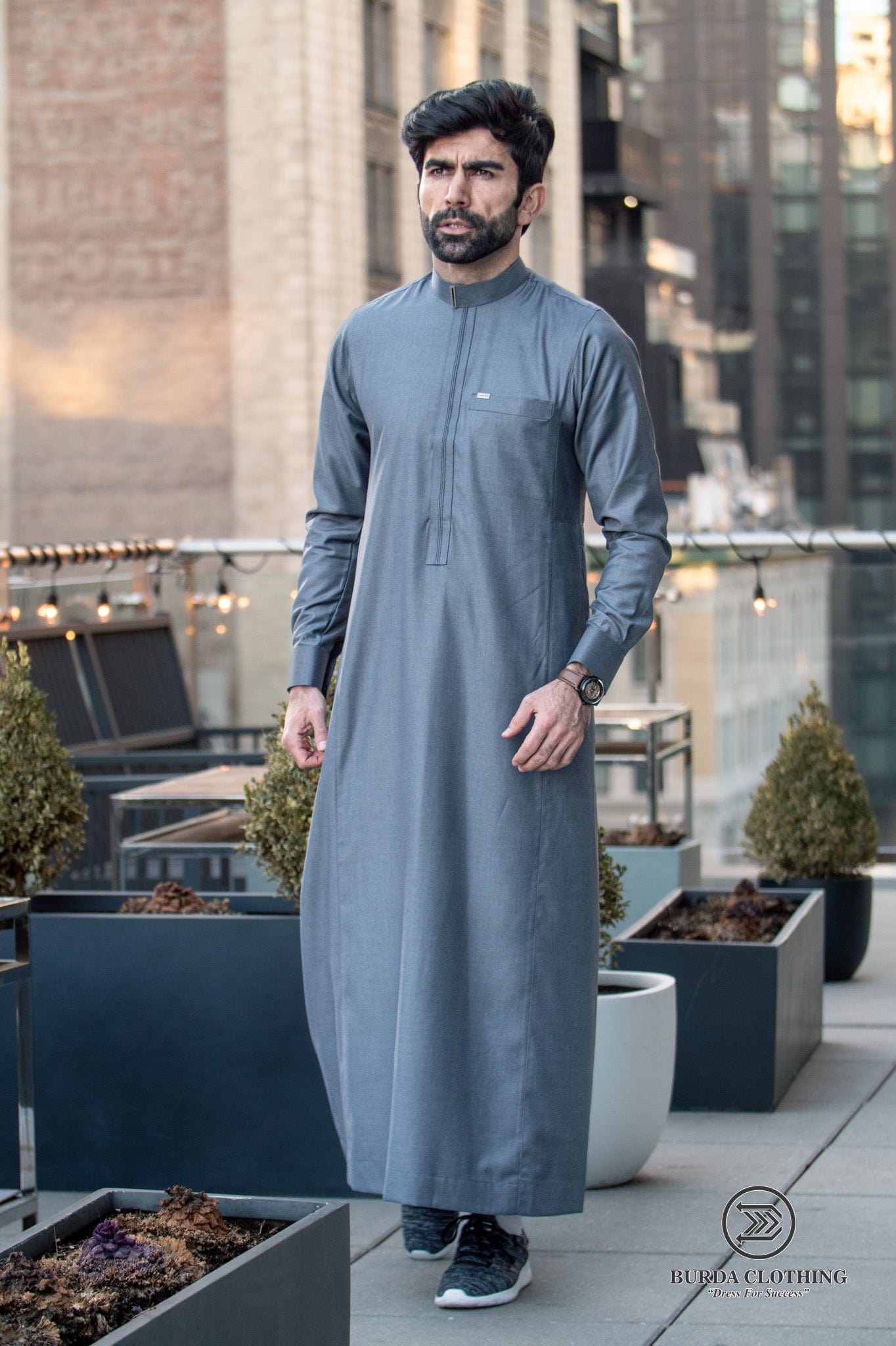 Burdaclothing Adult Premium Thobe 507 Gray