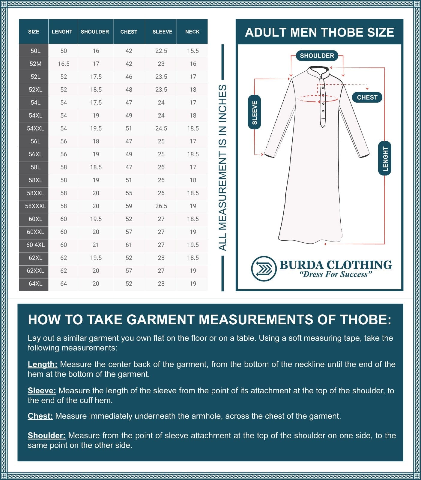 Burdaclothing Adult Thobe 500 BLUE ( FATHER & SON)