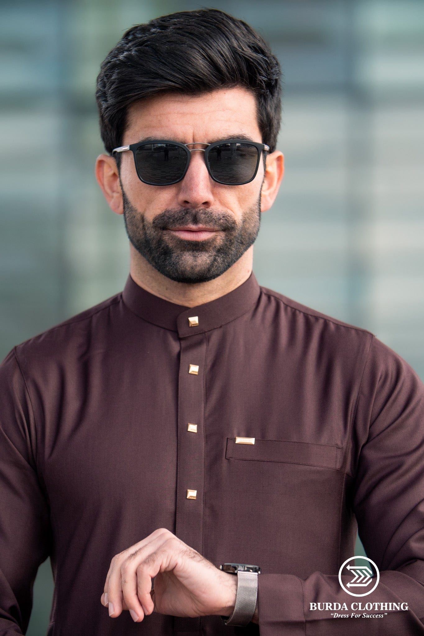 Burdaclothing Adult Thobe 509 Maroon  ( FATHER & SON)