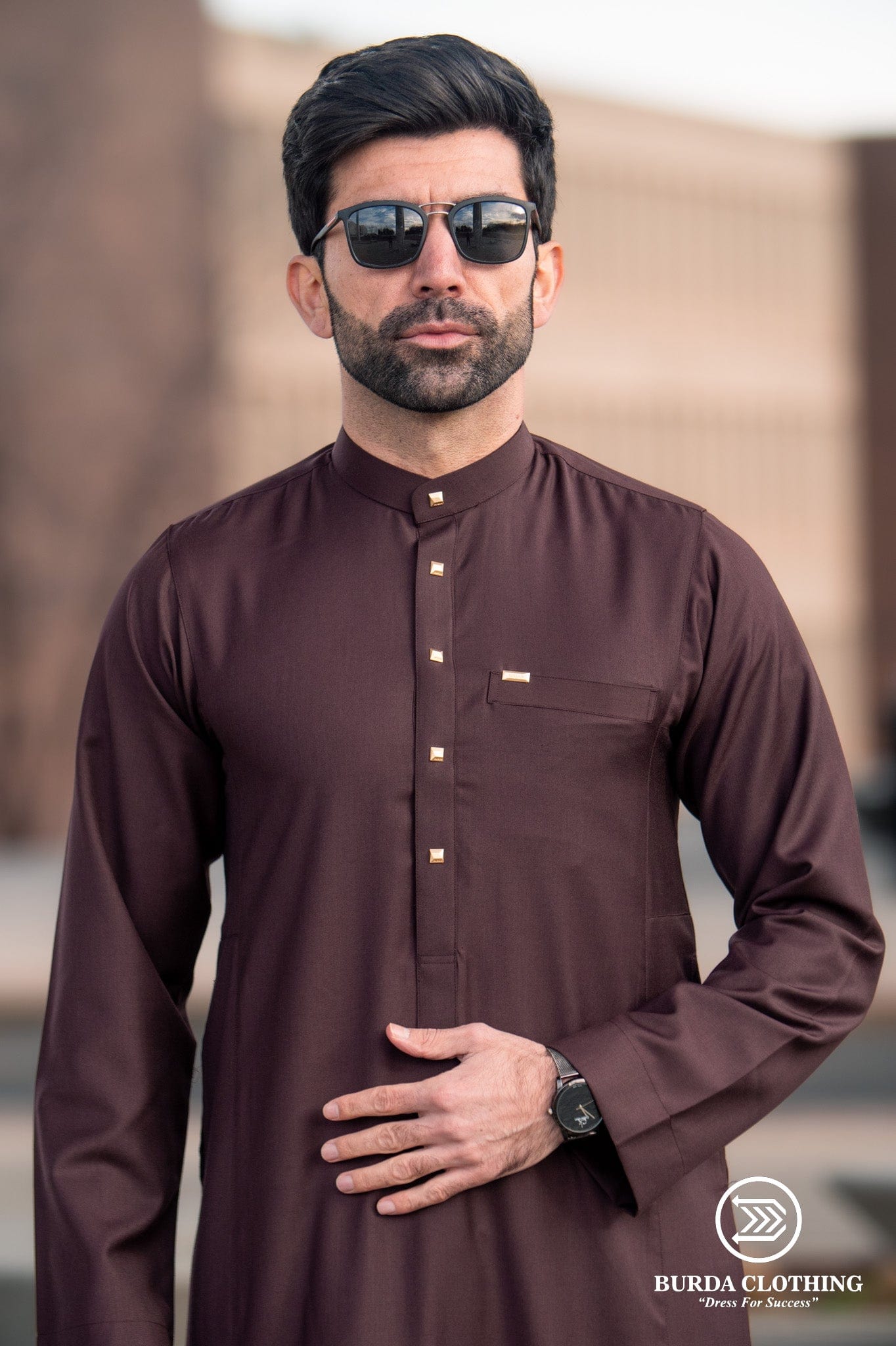 Burdaclothing Adult Thobe 509 Maroon  ( FATHER & SON)