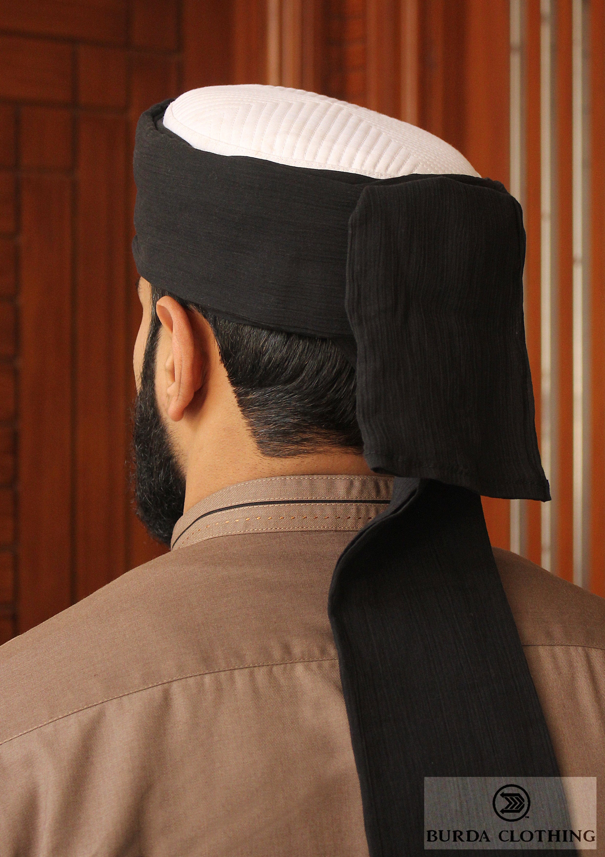 burdaclothing Black Cotton Turbans