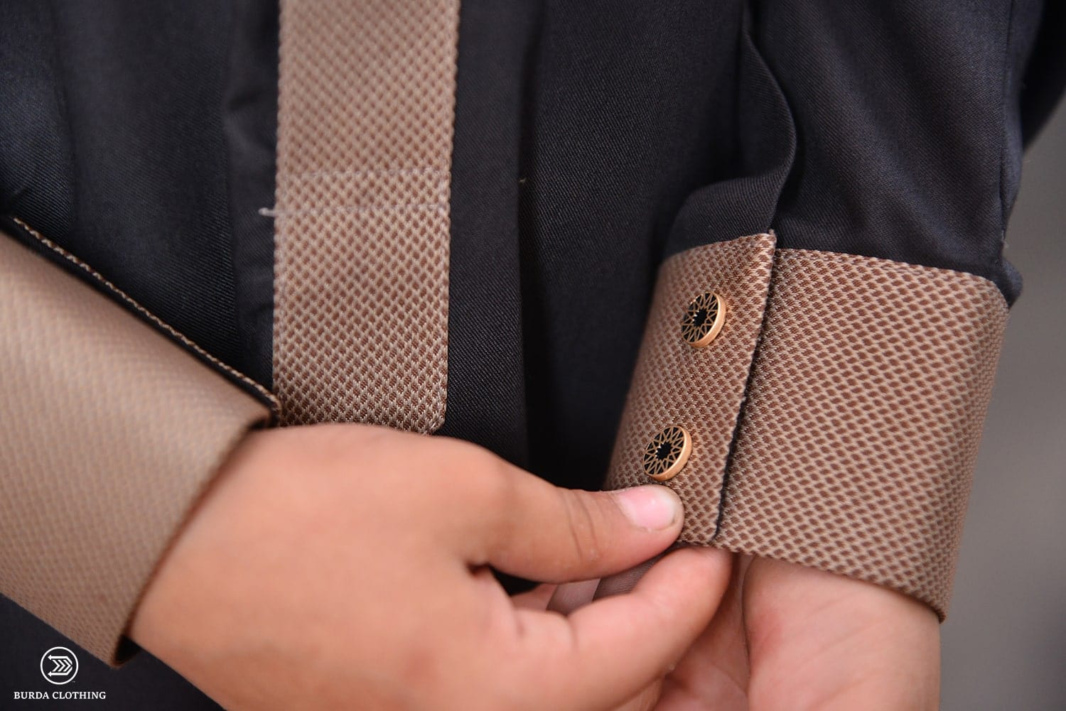 burdaclothing Black & Gold Premium Kids Thobe (Father & son)