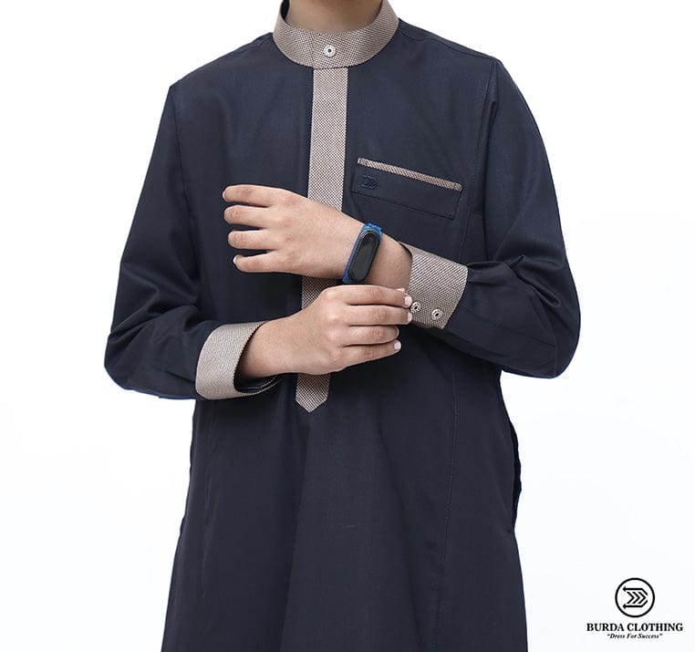 burdaclothing Black & Gold Premium Kids Thobe (Father & son)