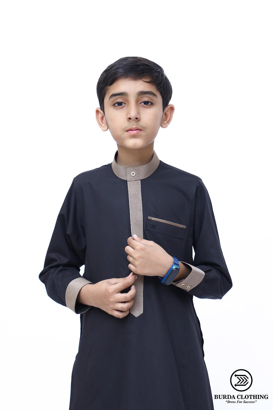 burdaclothing Black & Gold Premium Kids Thobe (Father & son)