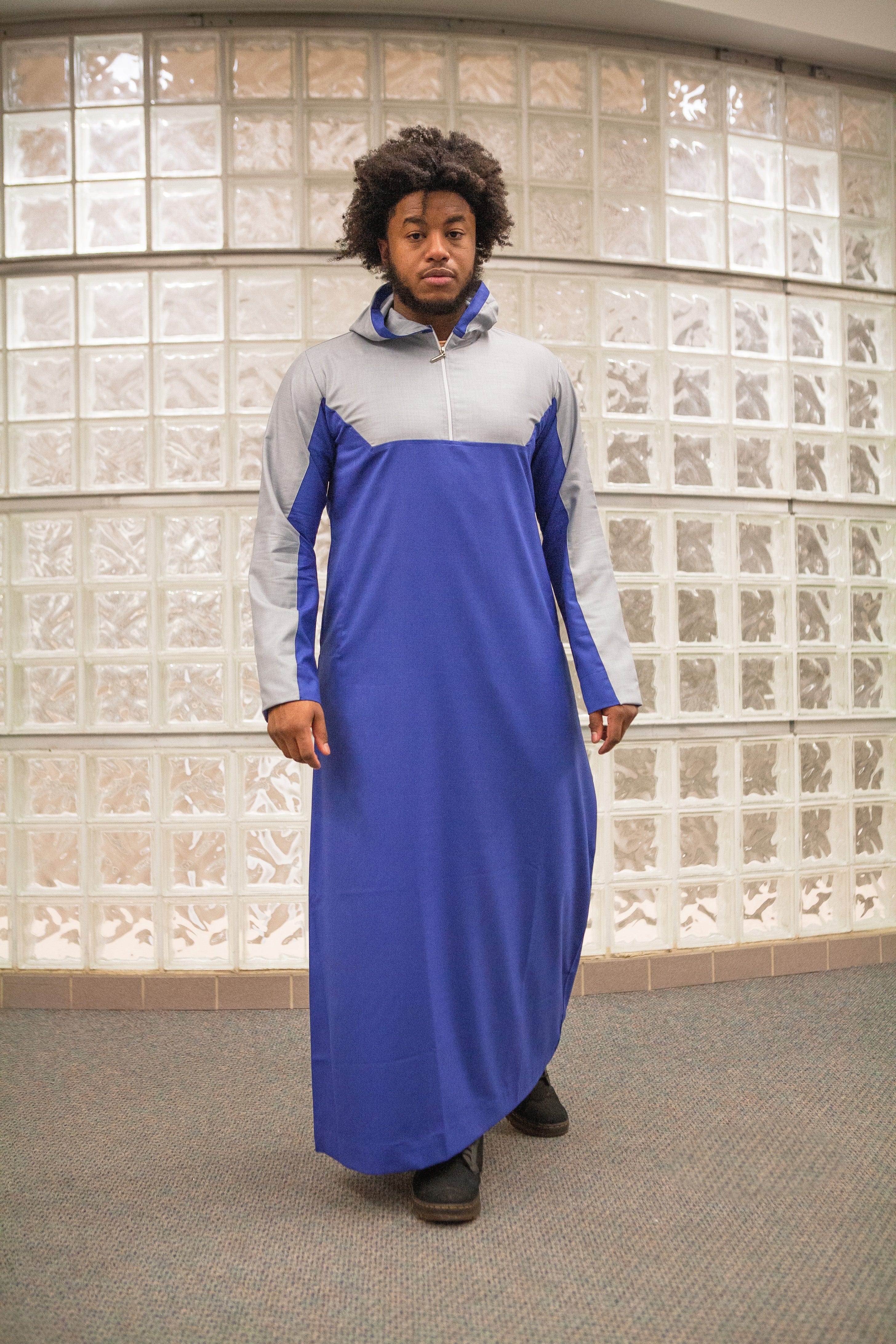 burdaclothing BLUE HOODIE ADULT THOBE