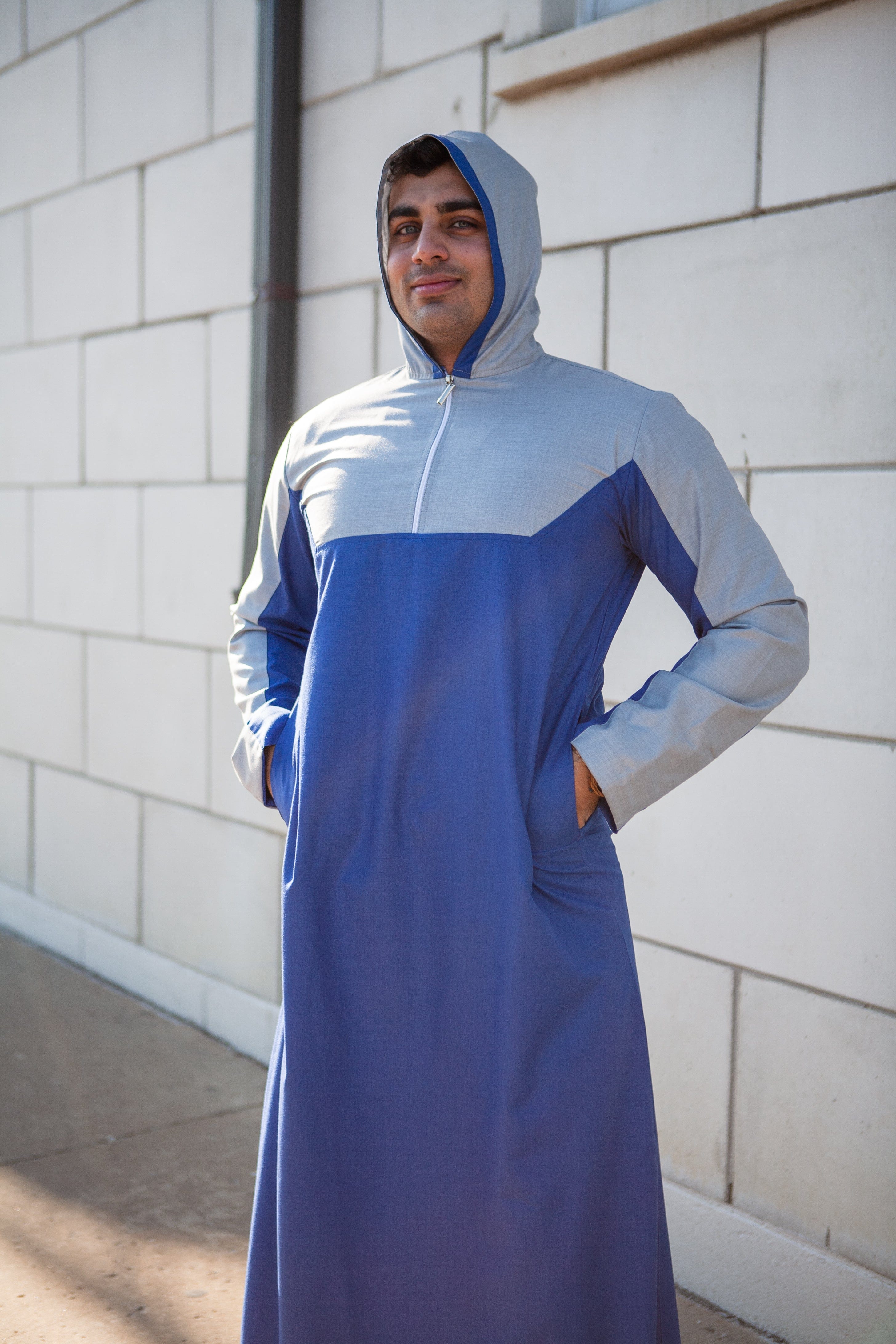 burdaclothing BLUE HOODIE ADULT THOBE