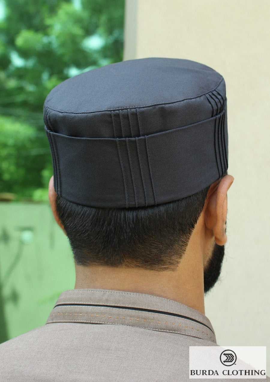 burdaclothing Dark Gray Folded Kufi