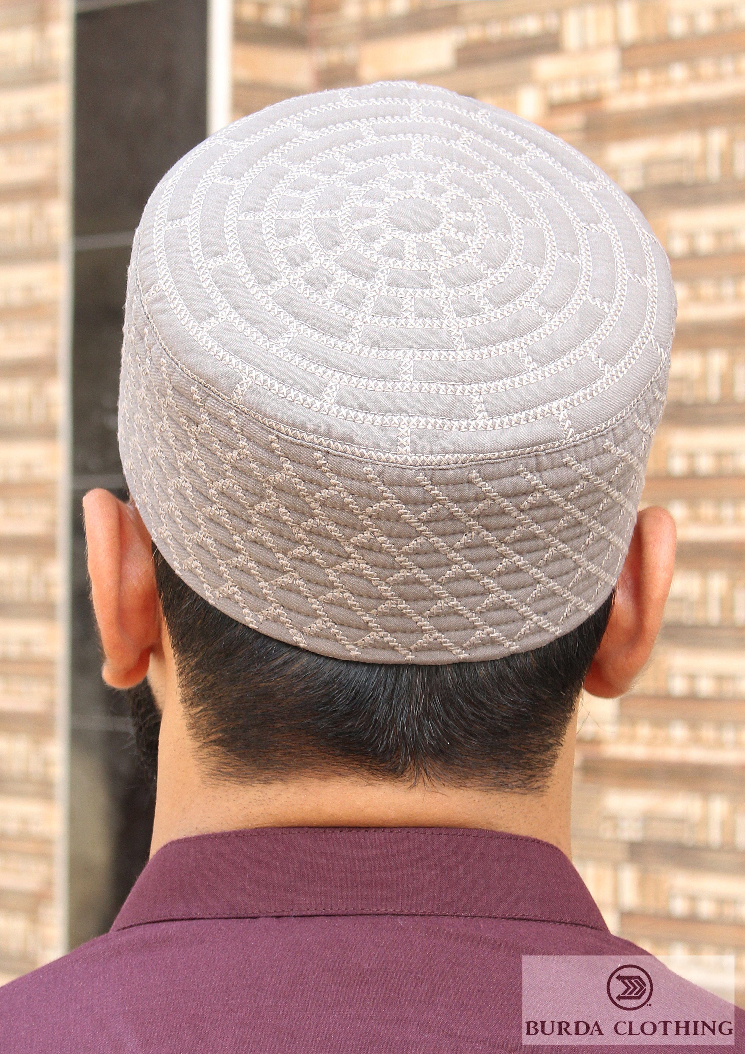 Burdaclothing GREY / 21" XS Platinum Kufi 06 (Click to see 3 more color)