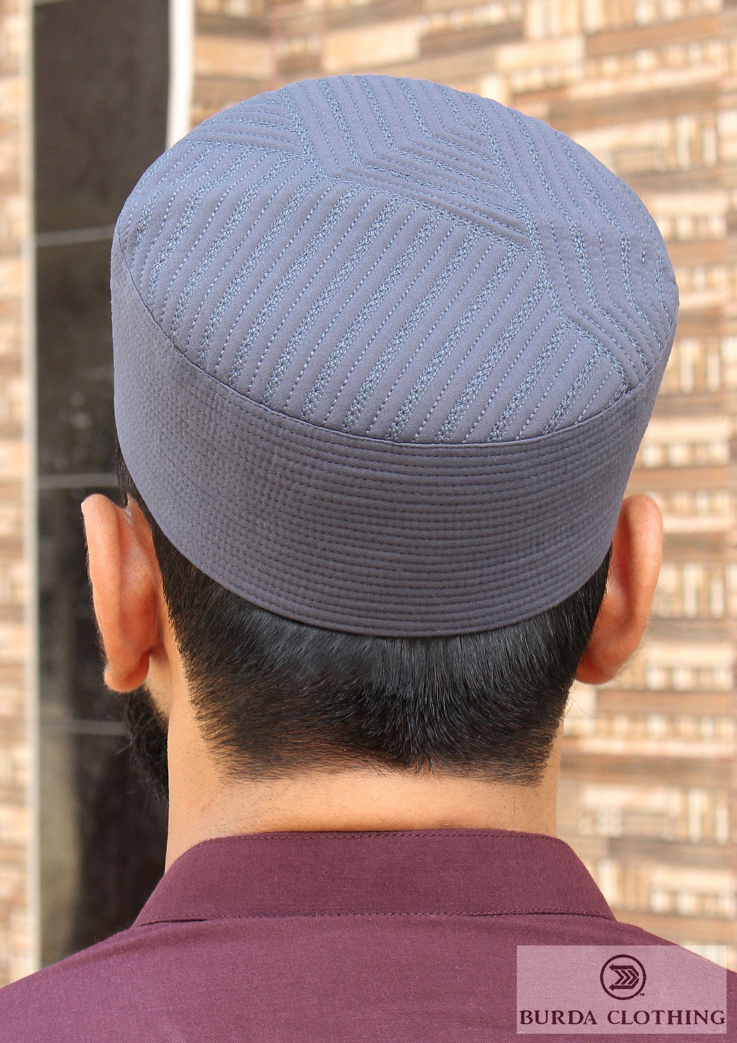 Burdaclothing GREY / 21" XS Platinum Kufi 07 (Click to see 3 more color)