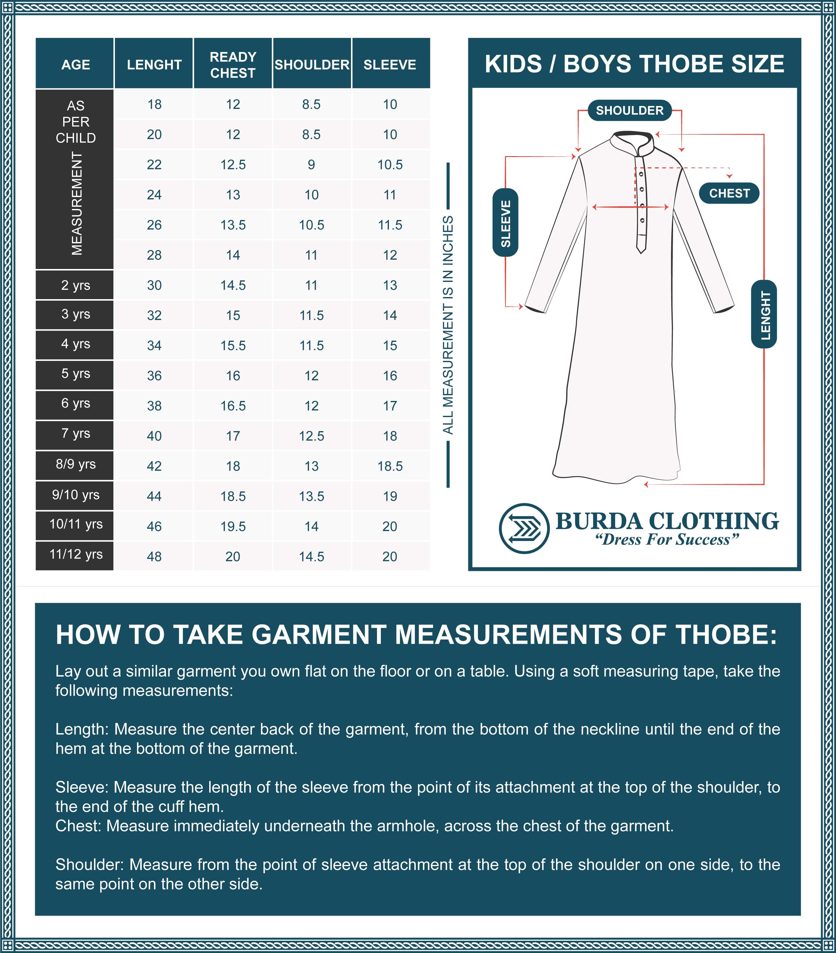Burdaclothing KIDS THOBE 500 BLUE (Father & Son)
