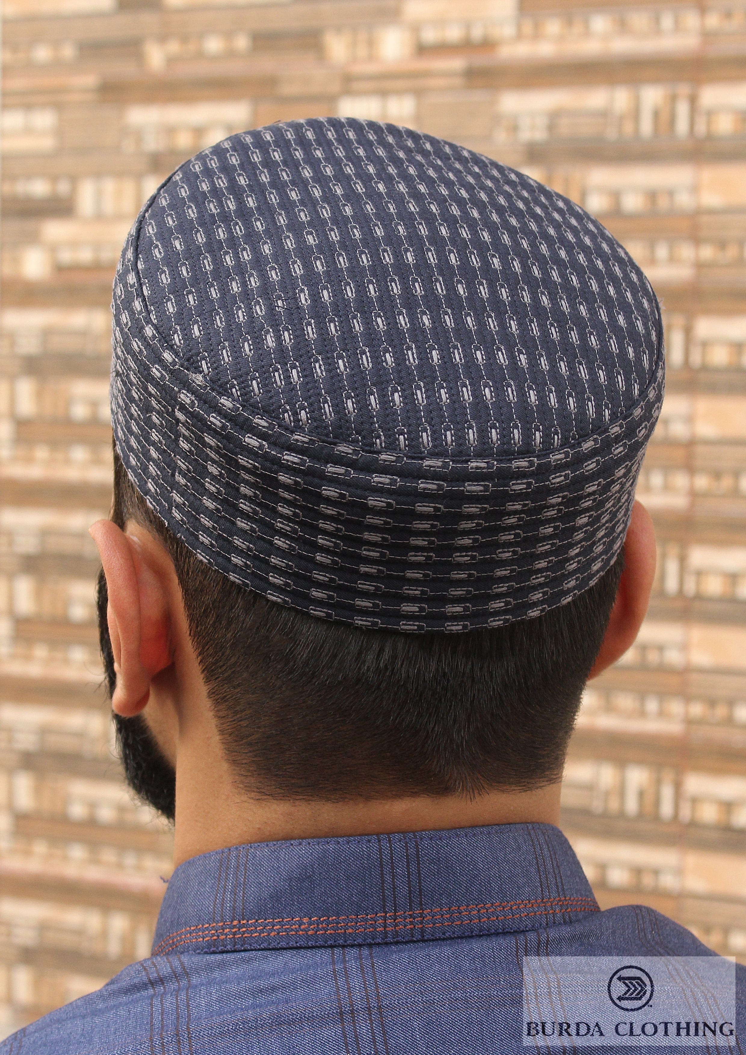 Burdaclothing Navy Blue / 21" XS Platinum Kufi 01 (Click to see 1 more color)