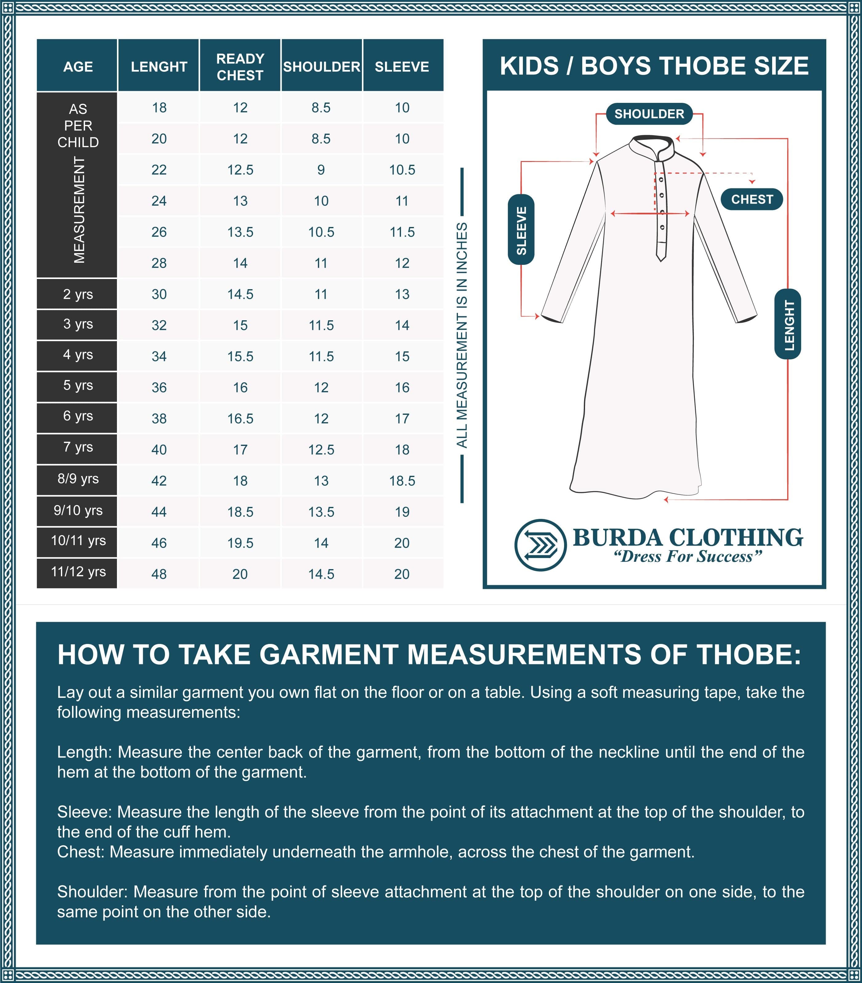 Burdaclothing New Moon Kids Thobe