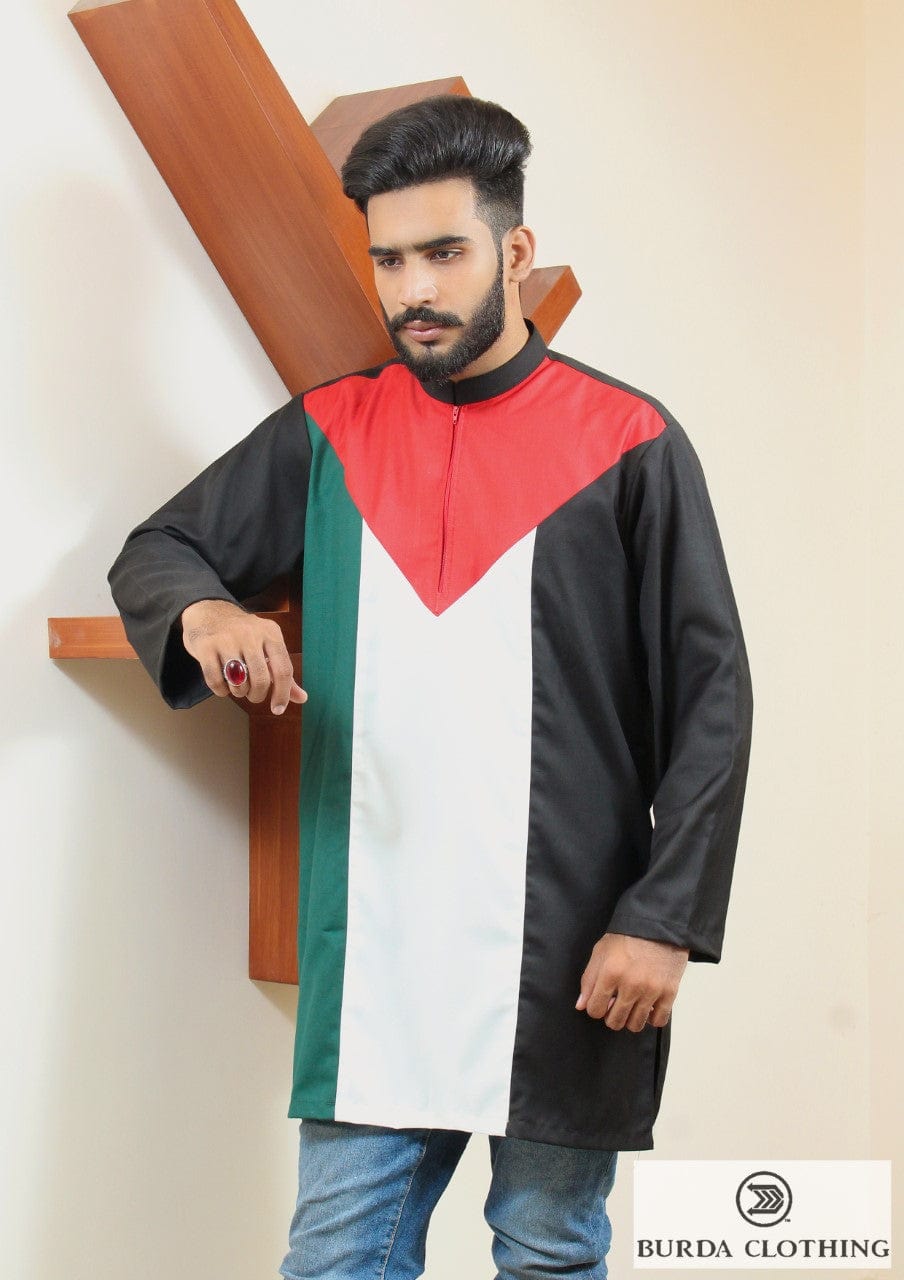 burdaclothing Palestine Flag Premium short kurta