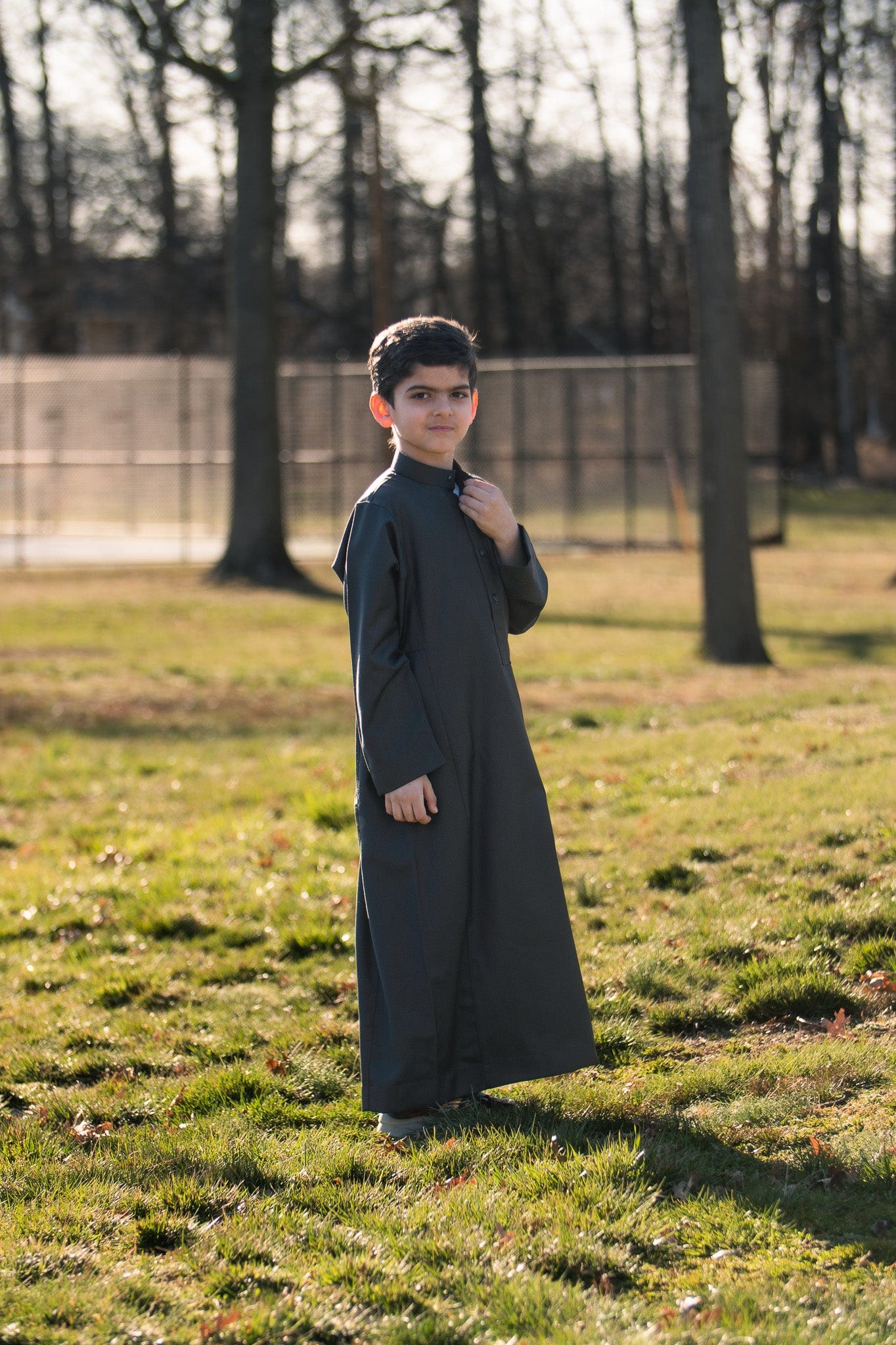 Burdaclothing Supreme Kids Thobe Dark Gray ( Father& Son)