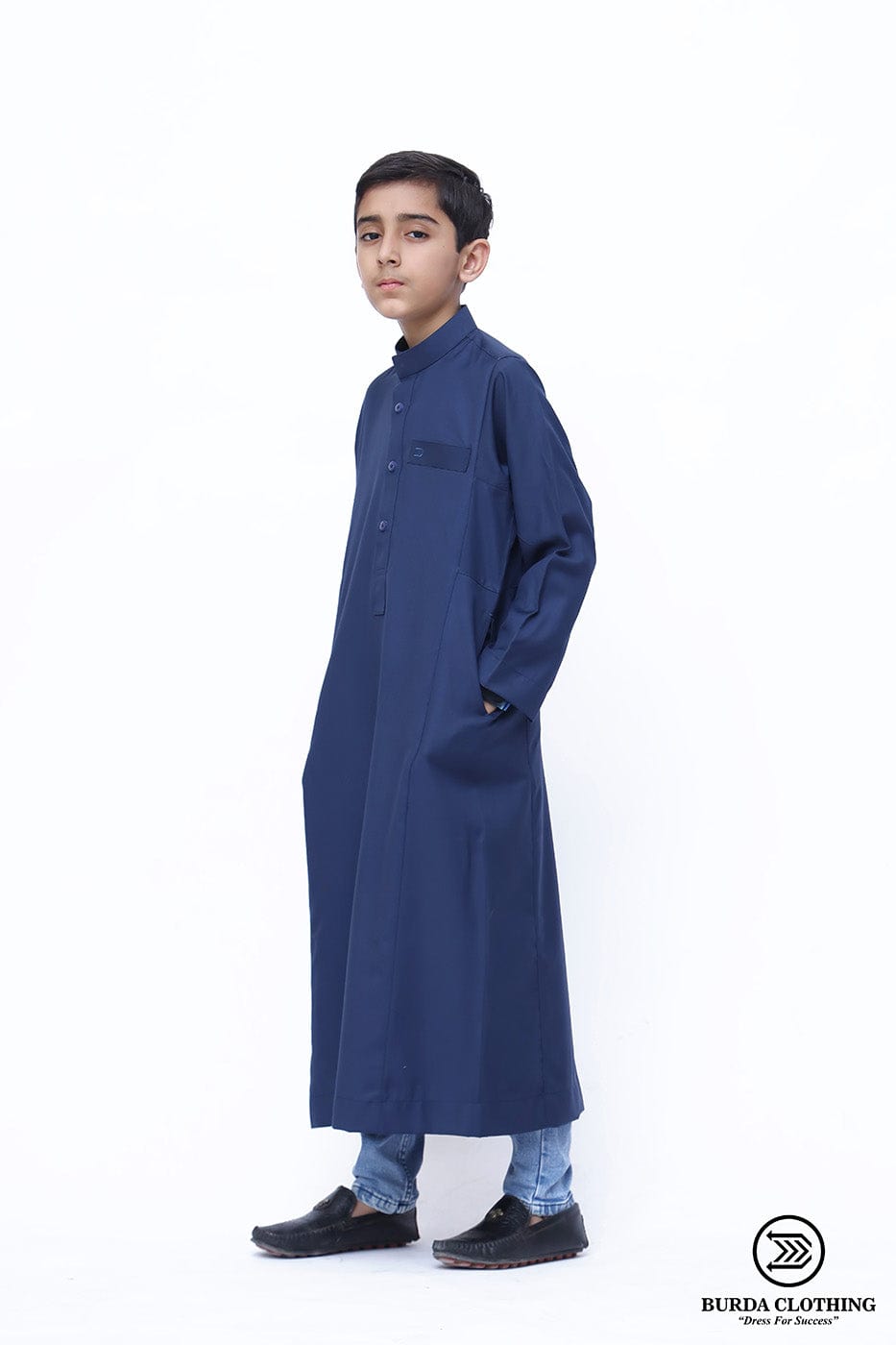 Burdaclothing Supreme Kids Thobe (Navy Blue Edition) (Father& Son)