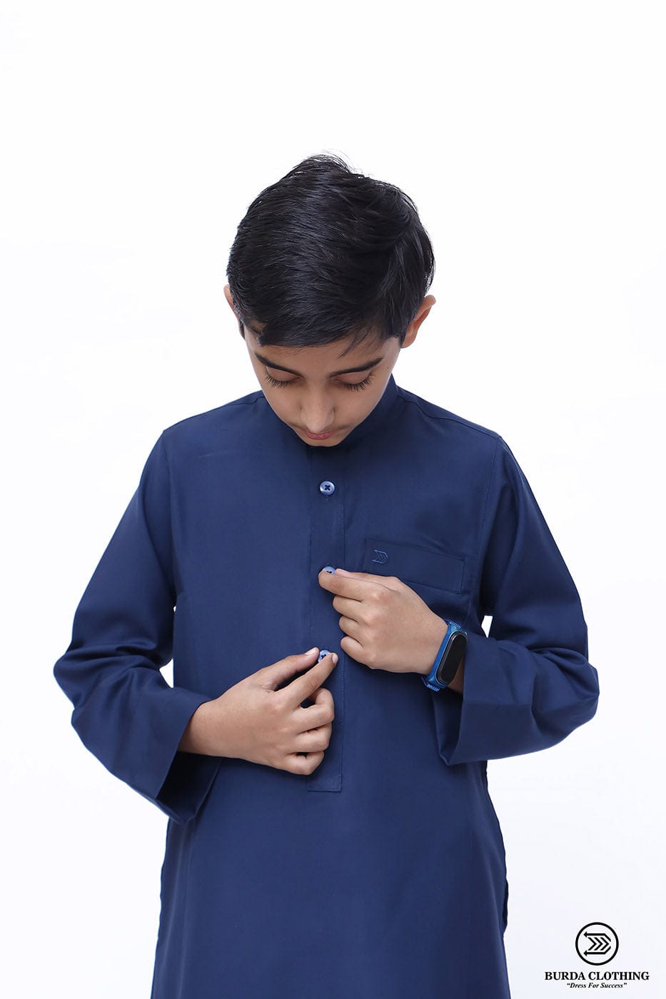 Burdaclothing Supreme Kids Thobe (Navy Blue Edition) (Father& Son)