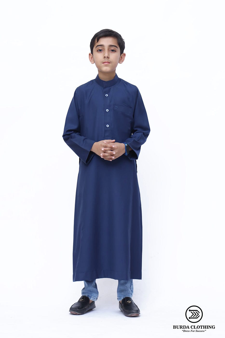 Burdaclothing Supreme Kids Thobe (Navy Blue Edition) (Father& Son)