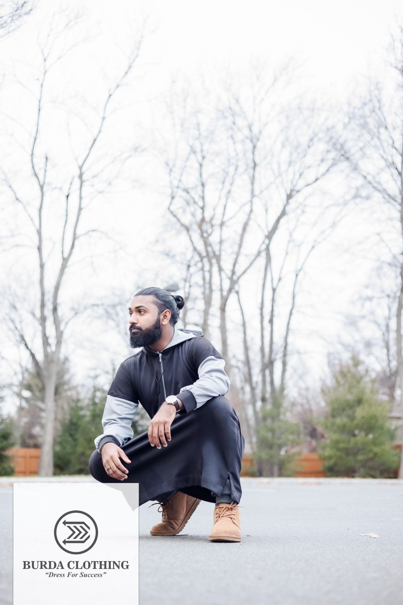 Burdaclothing Winter Sporty Short Hoodie Thobe (Version 3.0)